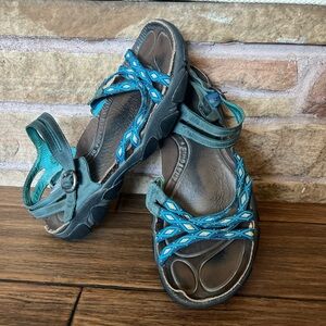 Keen Anatomic Footbed turquoise strap sandals size 9